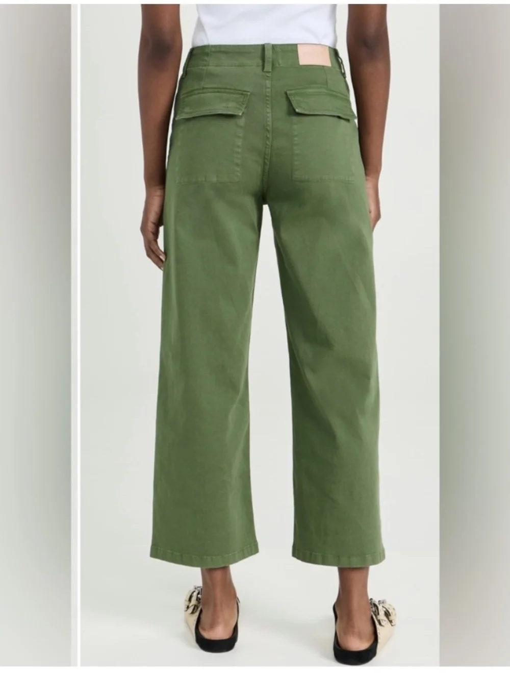PISTOLA Sophia Wide Leg High-Rise Utility Pant Basil 33/US 16 Stretch Casual NWT - Picture 2 of 16